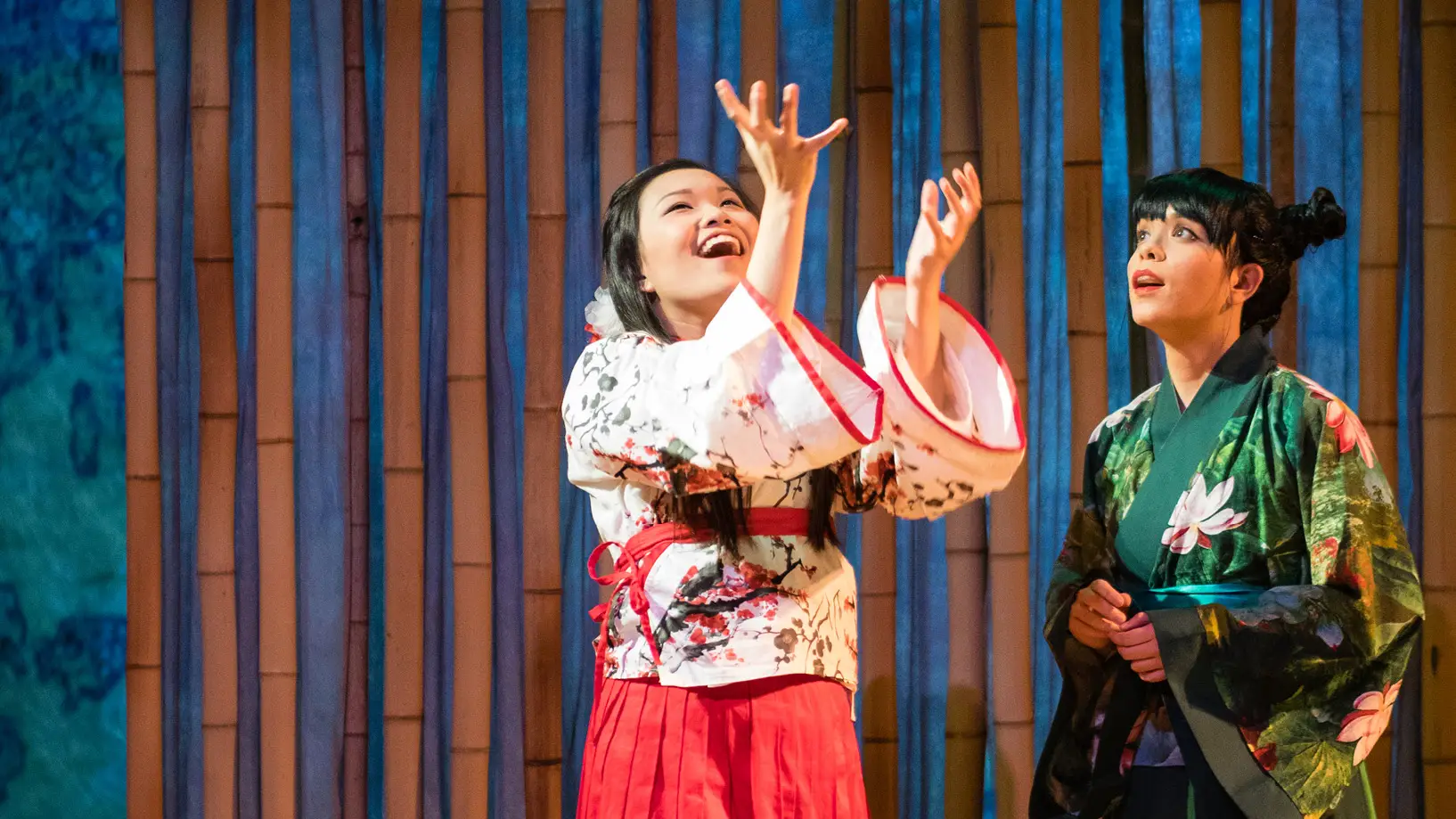 theatre students portraying asaian culture